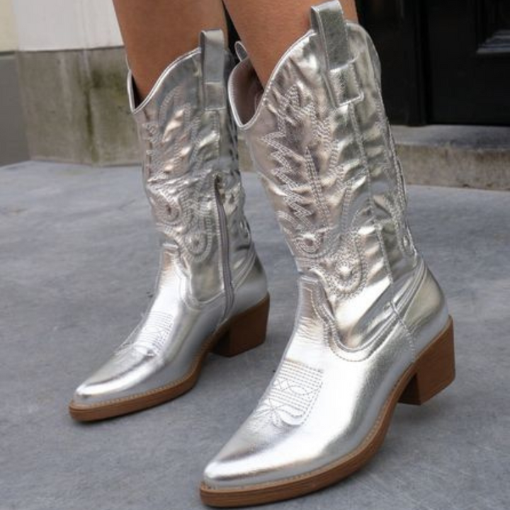 Metallic Western Cowboy Boots