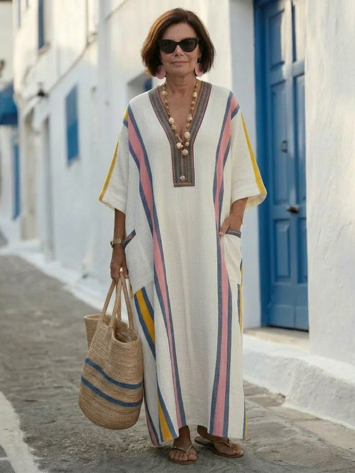 V-Neck Pocket Maxi Dress