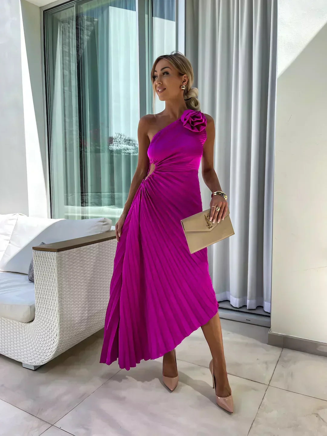 Wedding Guest Floral Midi Dress for Garden Weddings