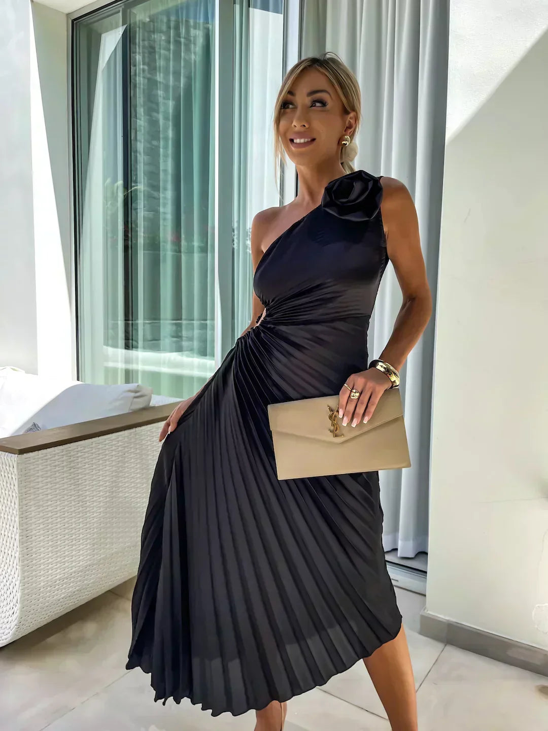 Wedding Guest Floral Midi Dress for Garden Weddings