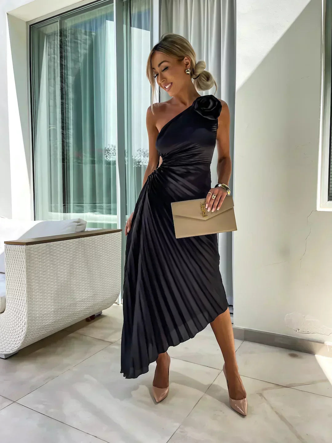 Wedding Guest Floral Midi Dress for Garden Weddings