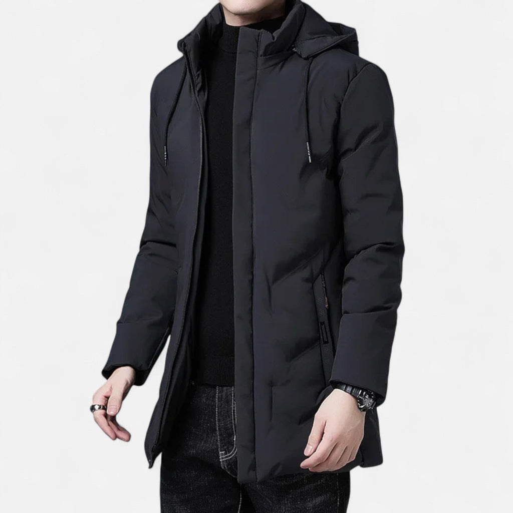 Men's Hooded Cotton-Blend Parka