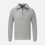 Men's Wool-Blend Half-Zip Sweater