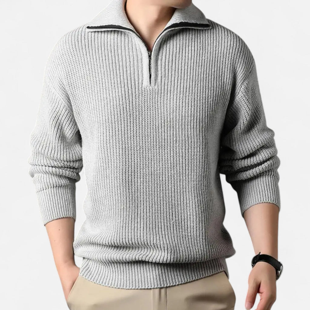 Men's Wool-Blend Half-Zip Sweater