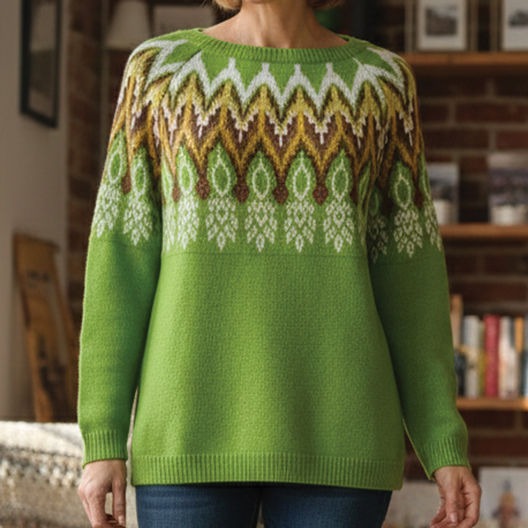 Patterned Knit Sweater