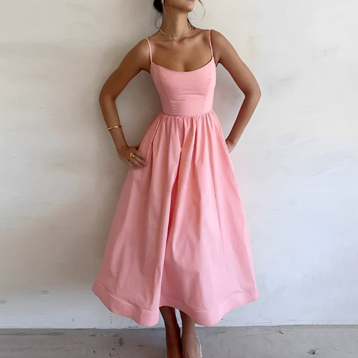 Stylish Figure-Hugging Summer Party Midi Dress for Women