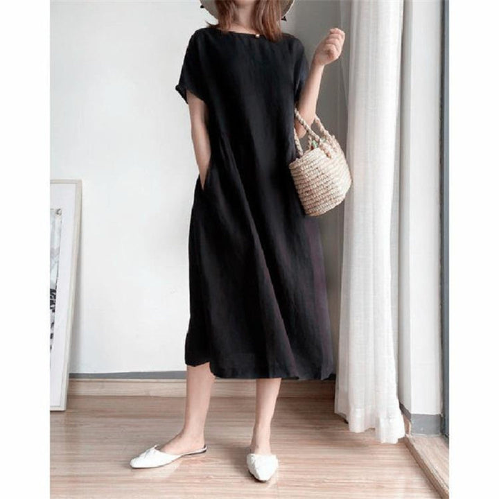 Vestido de verano versátil, elegante y favorecedor de manga corta para mujer