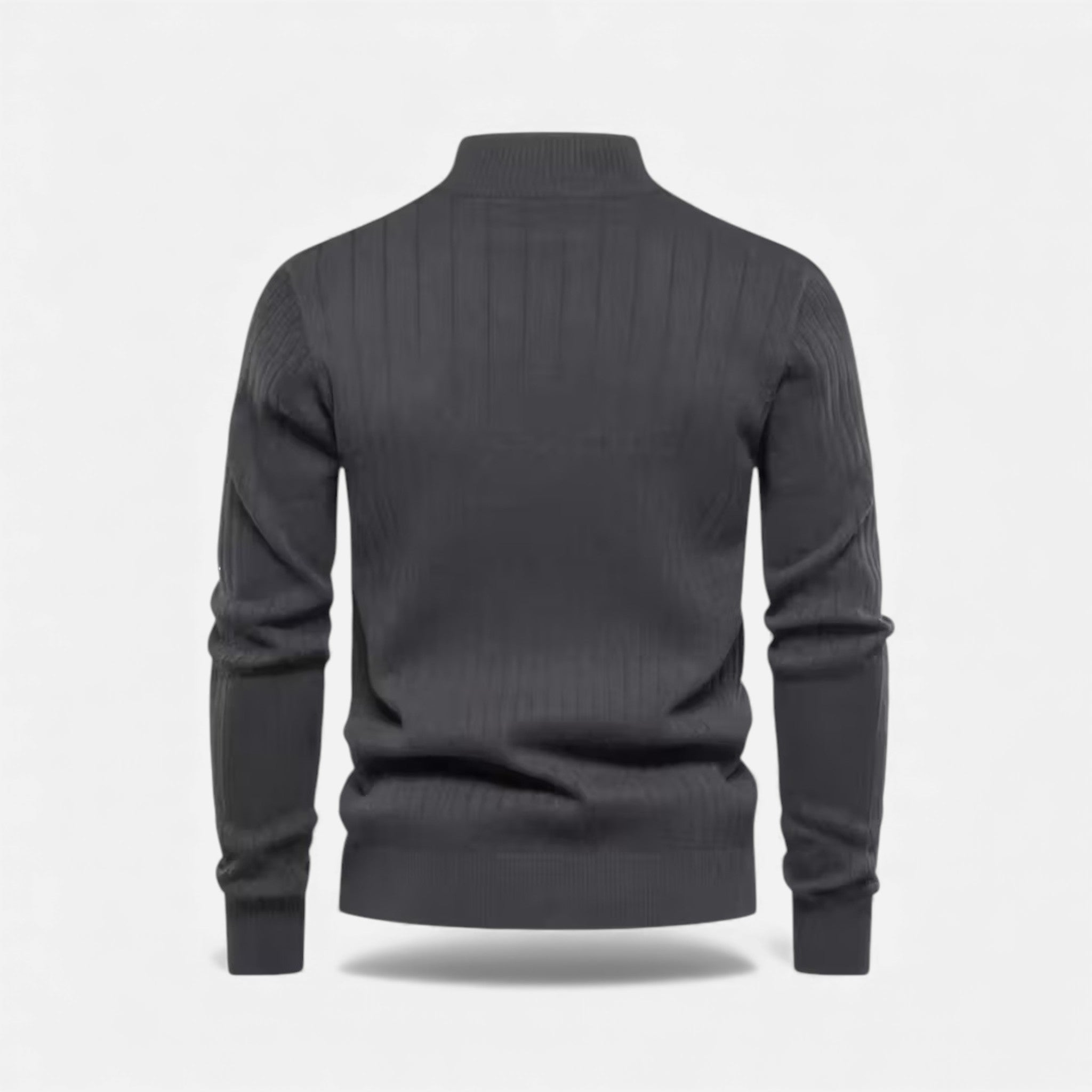 Men's Zip Front Thermal Knit Sweater