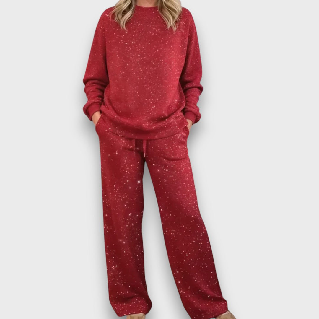 Conjunto casual suave de dos piezas para estar en casa