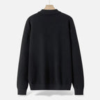 Men's Loose-Fit Button-Up Polo Sweater