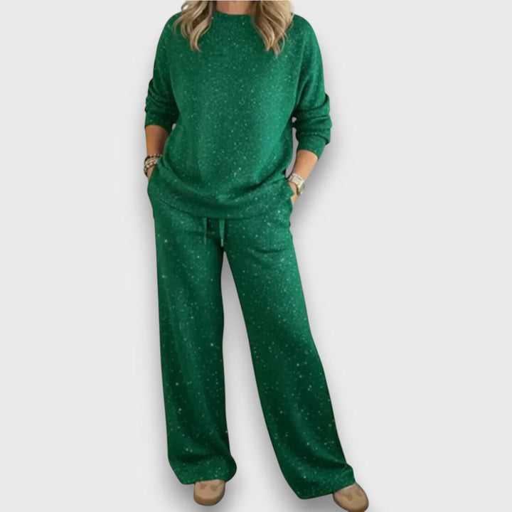 Conjunto casual suave de dos piezas para estar en casa