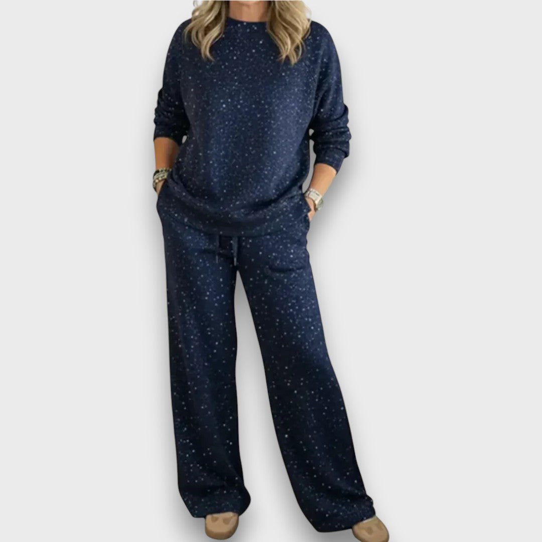 Conjunto casual suave de dos piezas para estar en casa