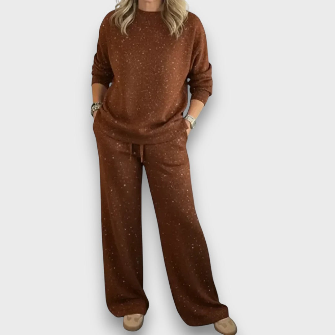 Conjunto casual suave de dos piezas para estar en casa
