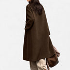 Women's Structured Long Wool Blend Winter Coat