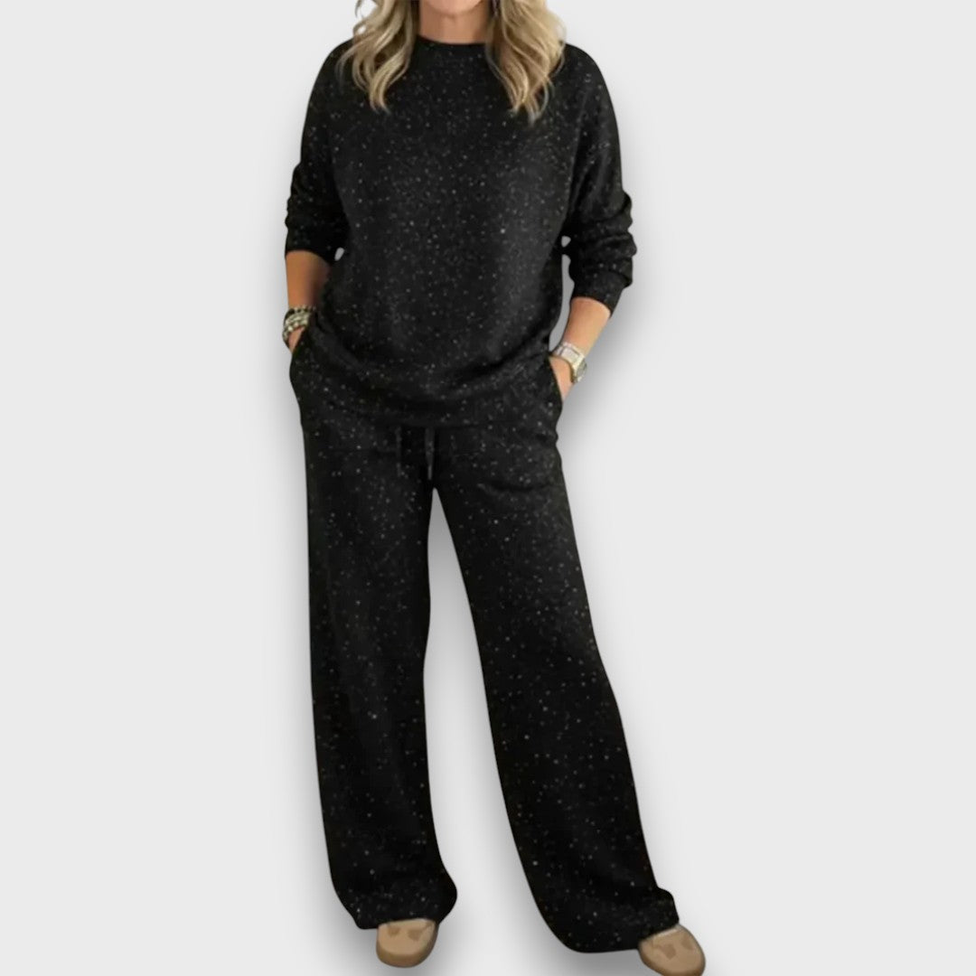 Conjunto casual suave de dos piezas para estar en casa