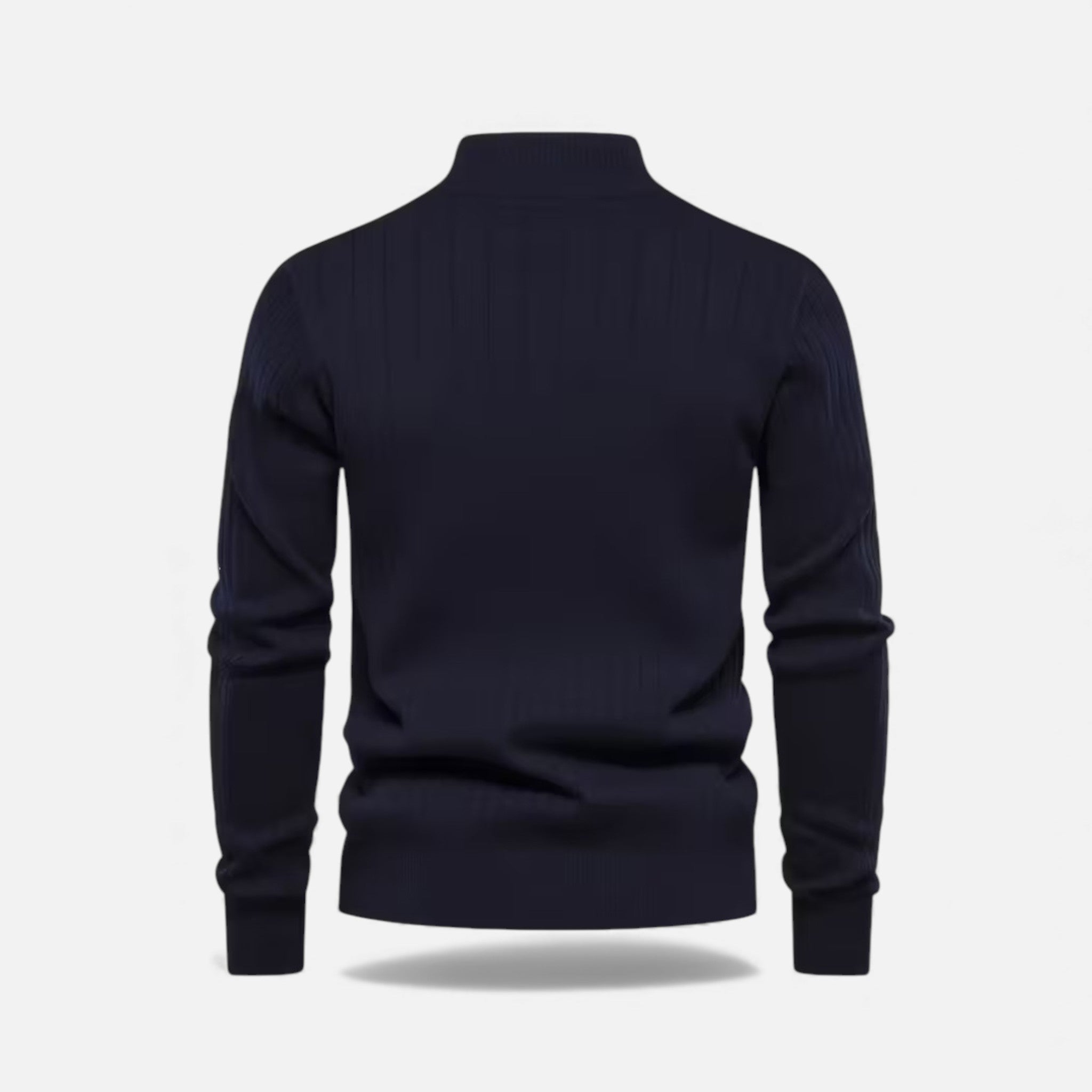 Men's Zip Front Thermal Knit Sweater