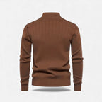 Men's Zip Front Thermal Knit Sweater