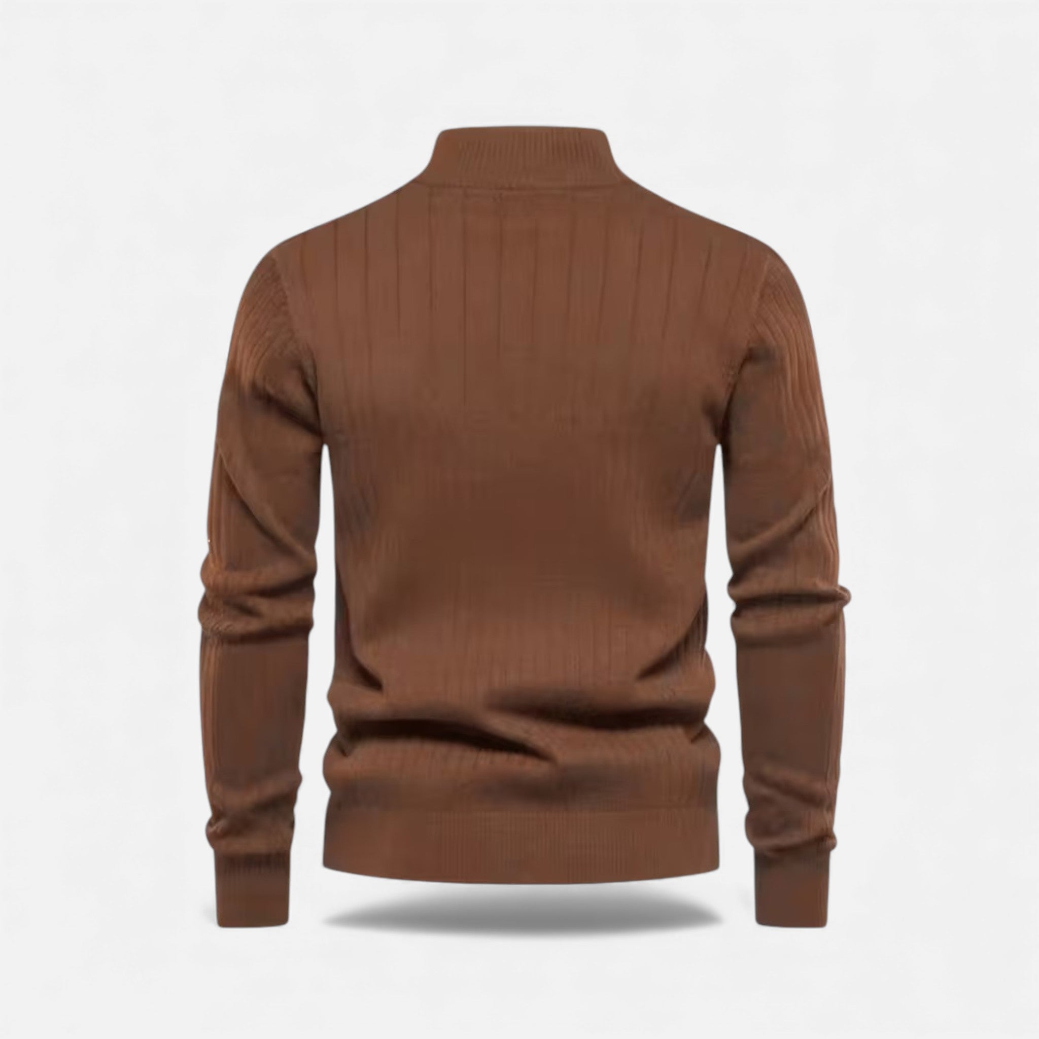 Men's Zip Front Thermal Knit Sweater