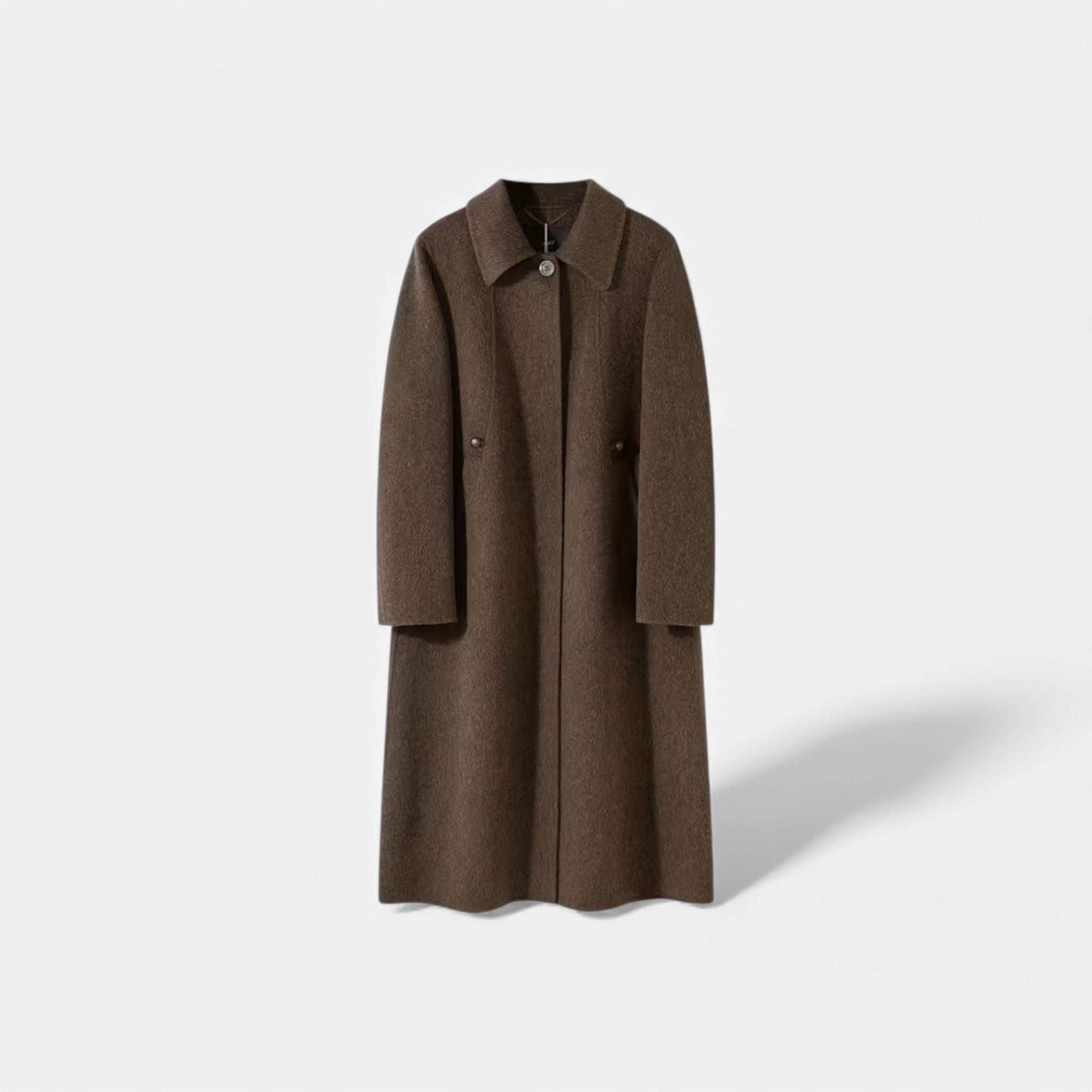 Women's Structured Long Wool Blend Winter Coat