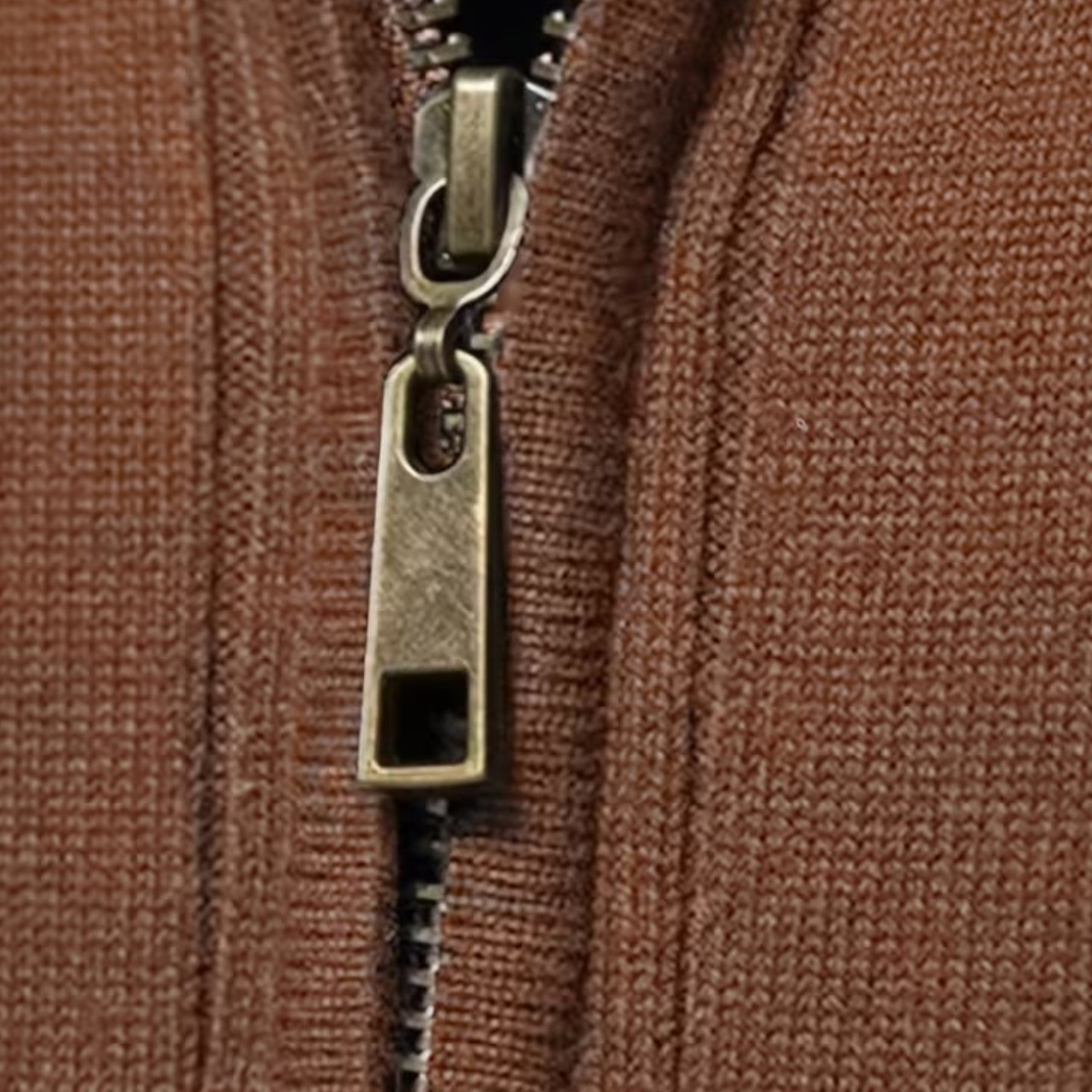 Men's Zip Front Thermal Knit Sweater