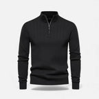 Men's Zip Front Thermal Knit Sweater