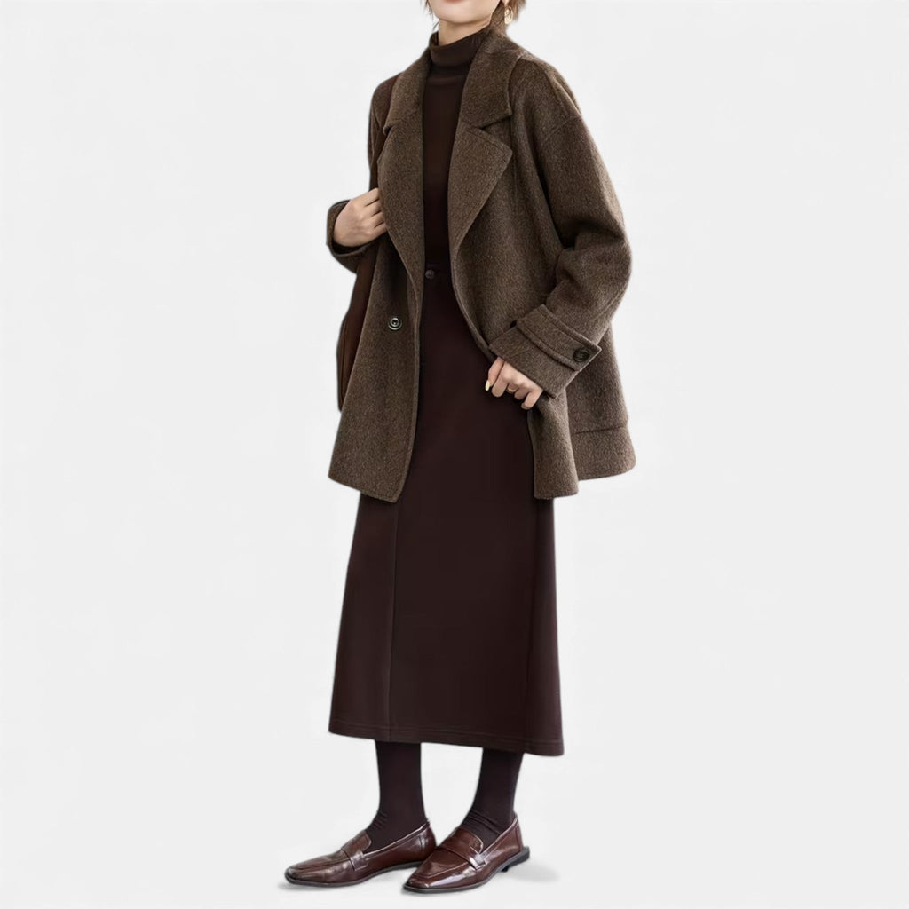 Women's Alpaca-Blend Thick Winter Coat