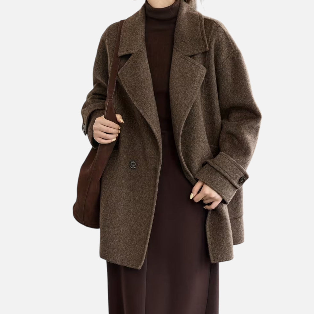 Women's Alpaca-Blend Thick Winter Coat