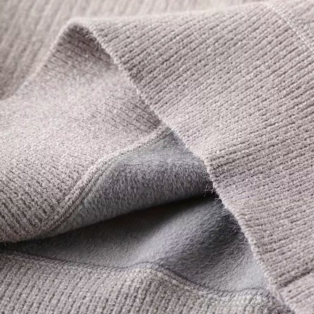 Men's Thick Half-Zip Striped Knit Sweater