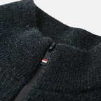 Men's Thick Half-Zip Striped Knit Sweater