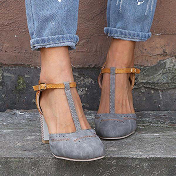 Sandalias elegantes de tacón medio para mujer