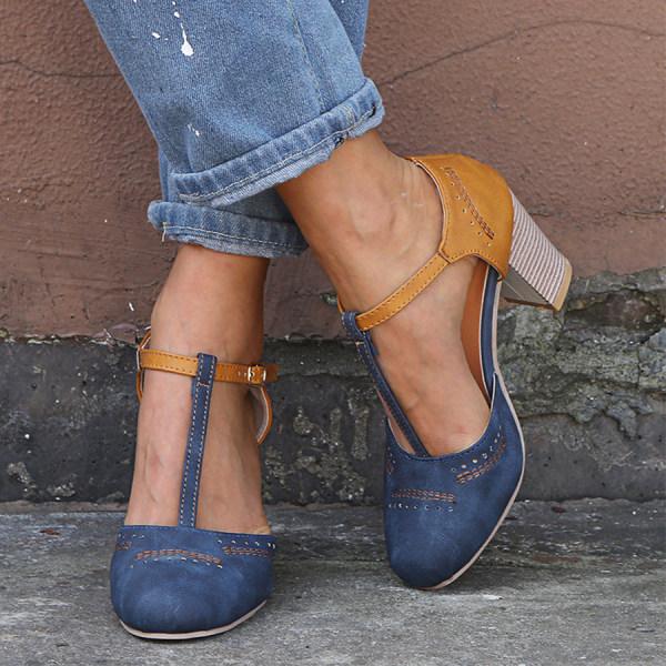 Sandalias elegantes de tacón medio para mujer