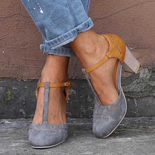 Sandalias elegantes de tacón medio para mujer