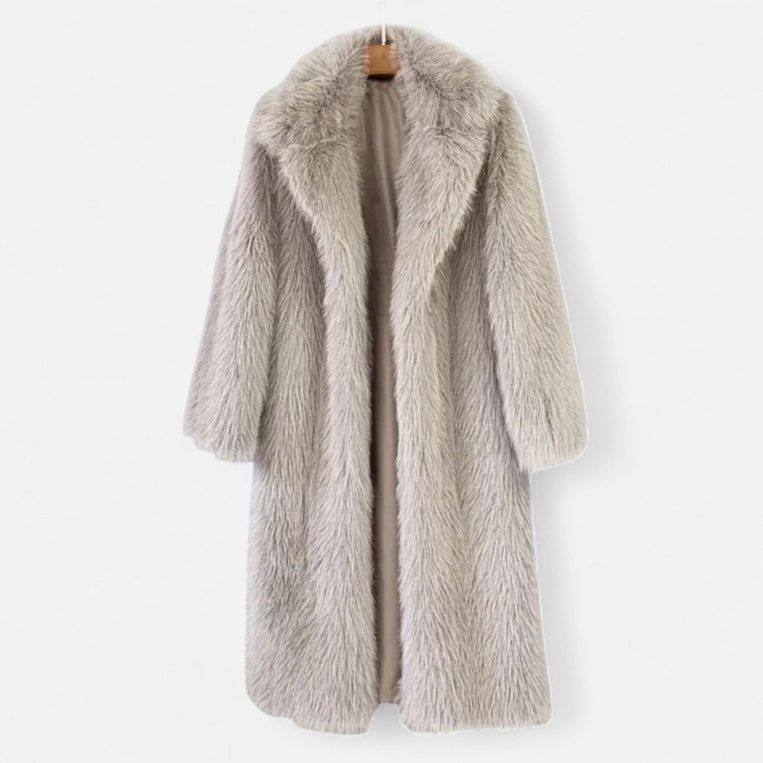 Women's Long Faux Fur Overcoat