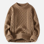 Women'S Slight-Stretch Knitted Cabled Sweater