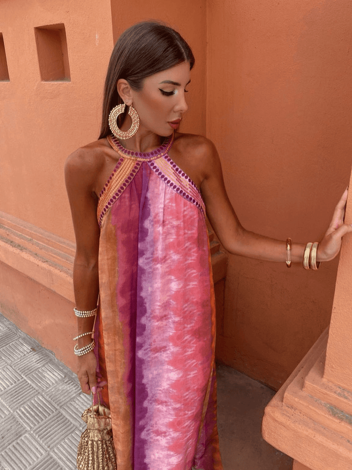 Ombre Maxi Dress for Wedding Occasions