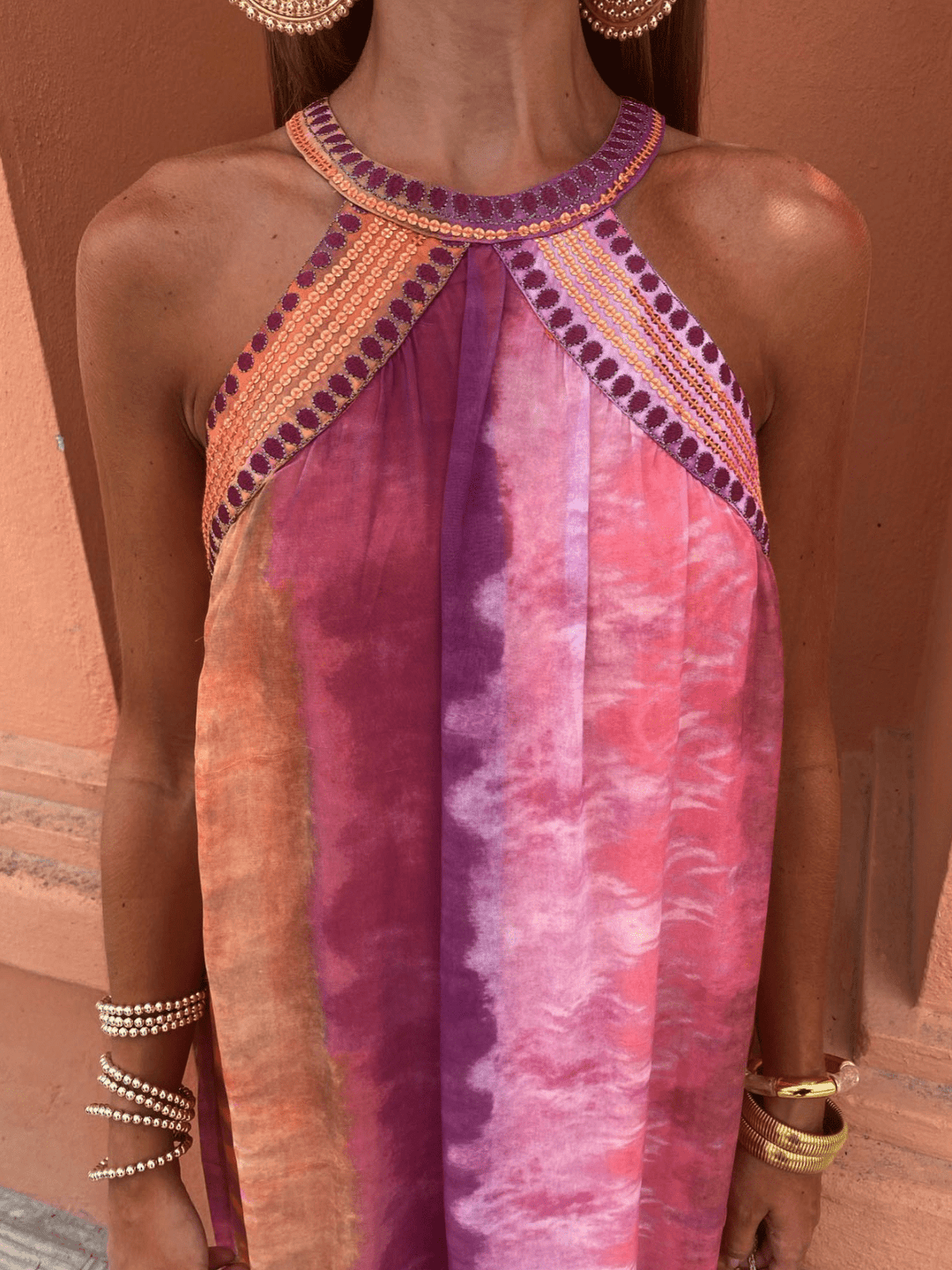 Ombre Maxi Dress for Wedding Occasions