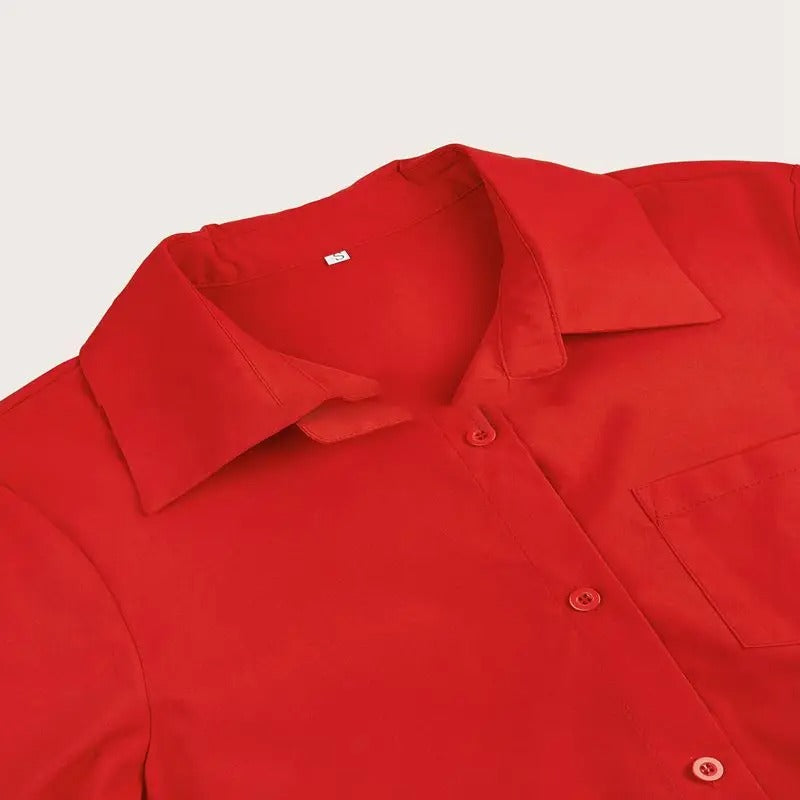 Vestido Camisa Fluido de Botones con Elegancia Clásica para Mujer