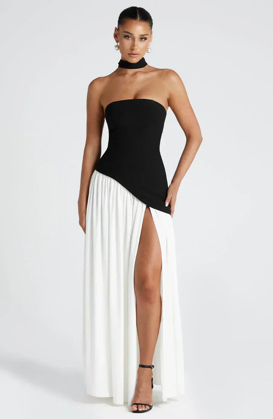 Women's Chic Event-Ready Asymmetric Maxi Wedding Guest Dress