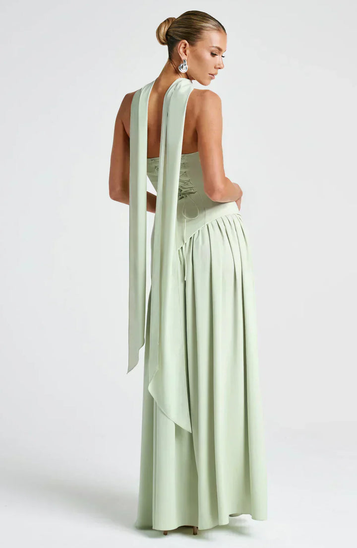 Women's Chic Event-Ready Asymmetric Maxi Wedding Guest Dress
