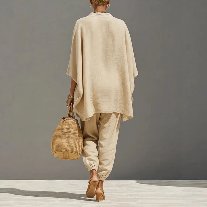 Batwing Sleeve Two-Piece Set