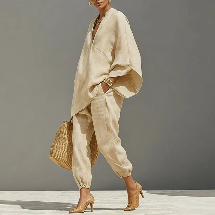 Batwing Sleeve Two-Piece Set