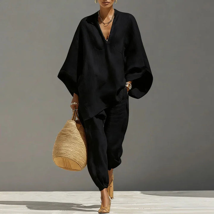 Batwing Sleeve Two-Piece Set