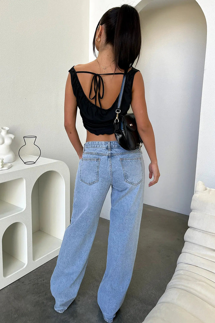 Women’s Versatile Fashion Denim Straight-Leg Jeans