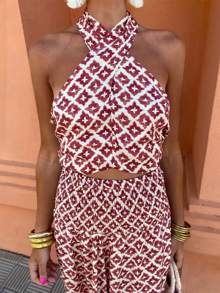 Vestido largo para invitada de boda de verano con silueta aireada