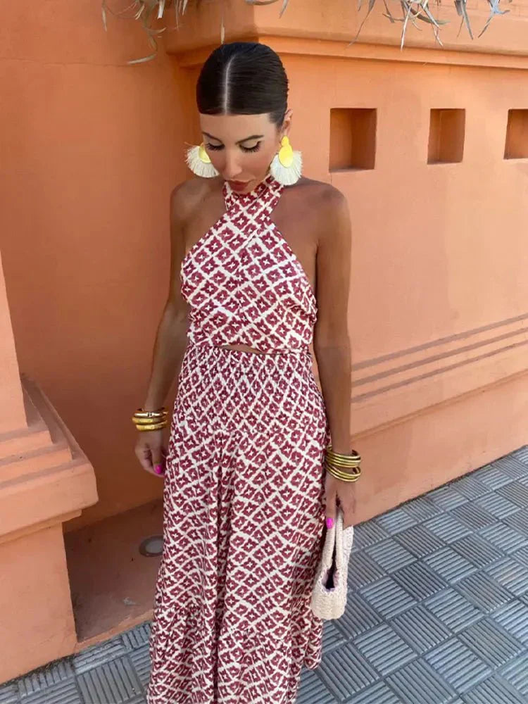 Vestido largo para invitada de boda de verano con silueta aireada