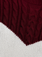 Women's Colour Block Round Neck Knit Sweater