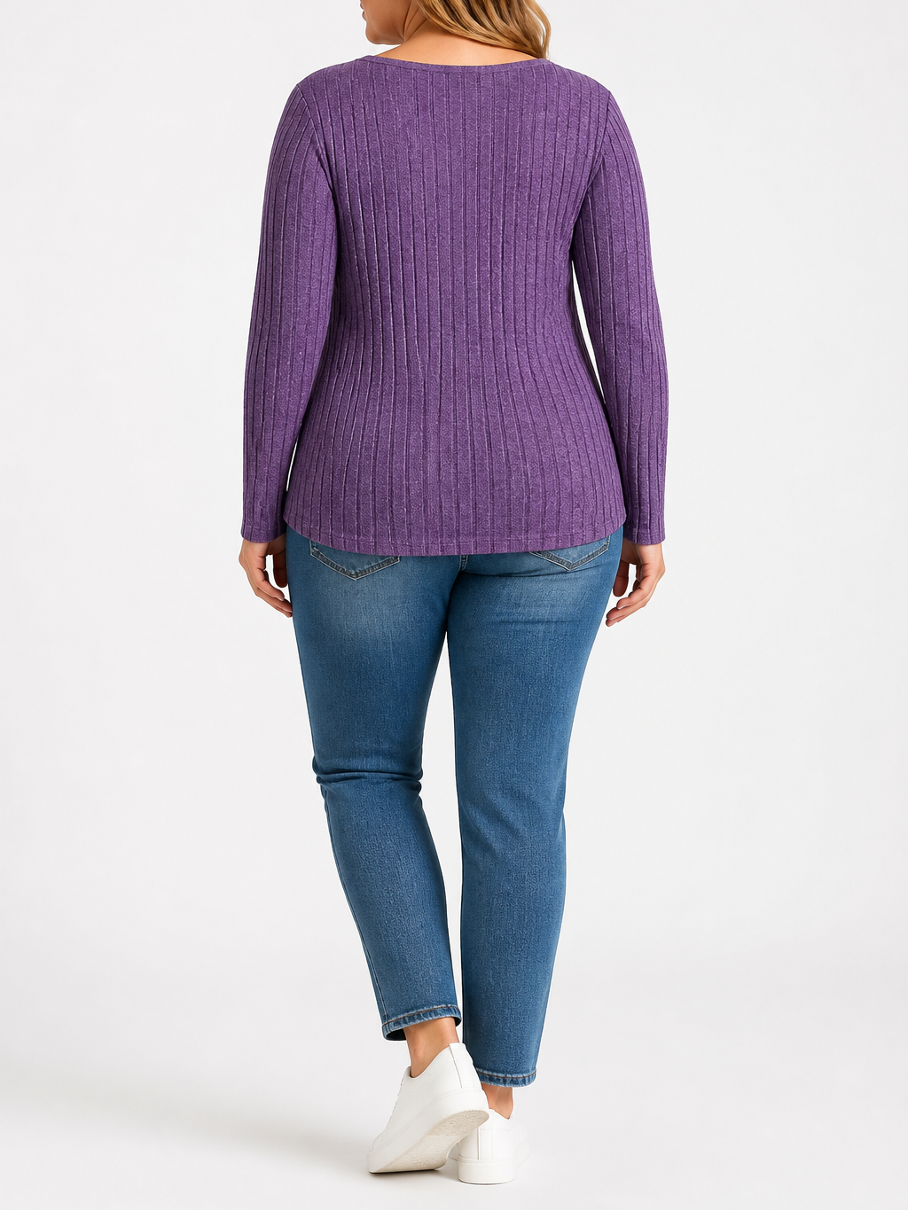 Women's Plus Size Relaxed Long Sleeve Casual Top