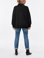 Women's Vintage Cable Knit High Neck Sweater