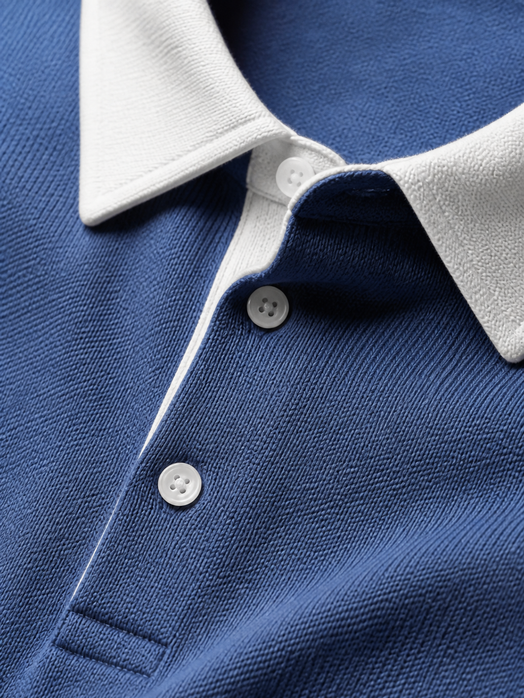 Men's Knitted Polo Sweater with Contrast Collar