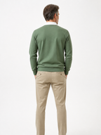 Men's Knitted Polo Sweater with Contrast Collar